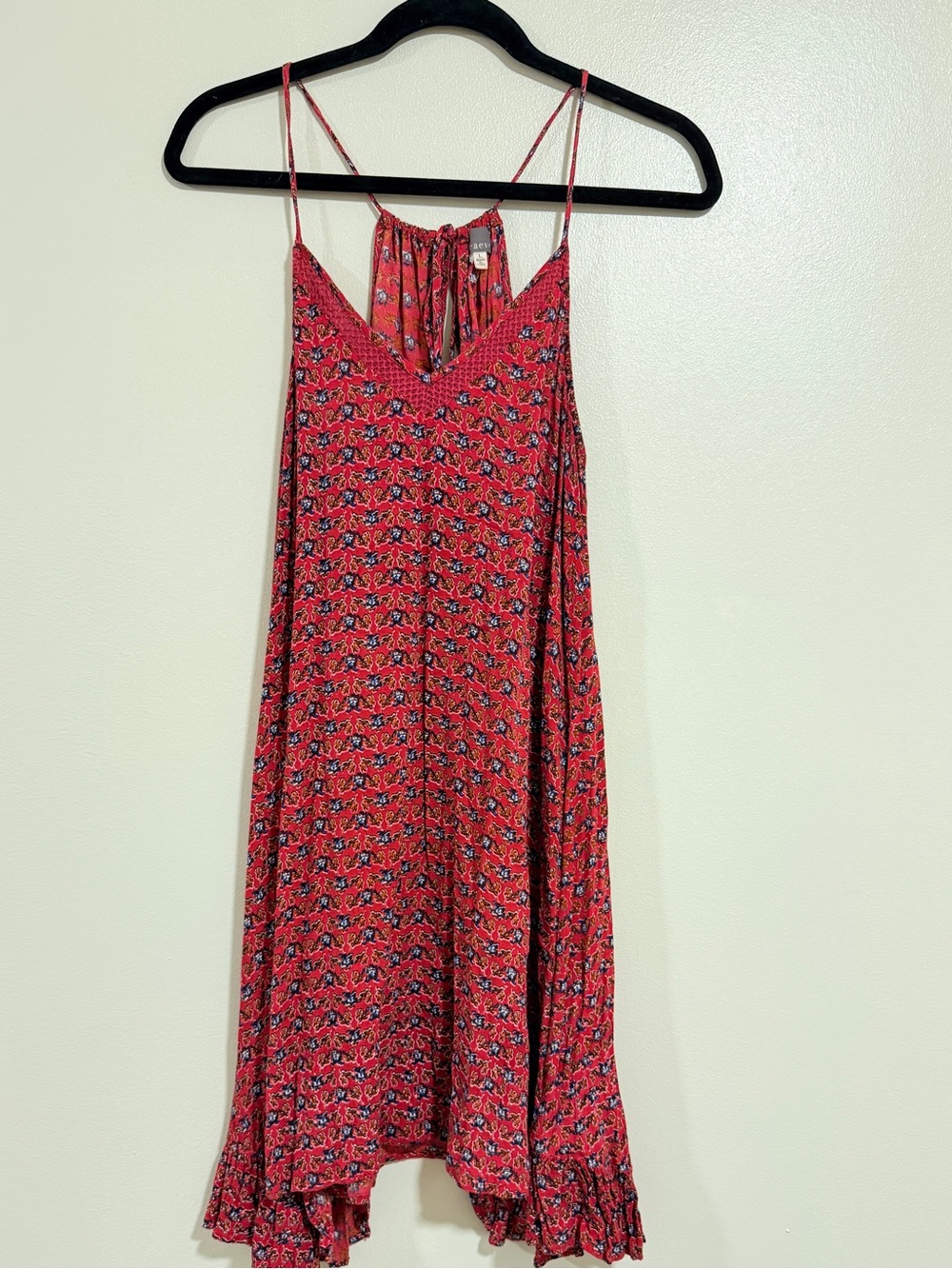Braeve Bohemian Sleeveless summer Sundress Women’s Size Large Red Ditsy Floral W